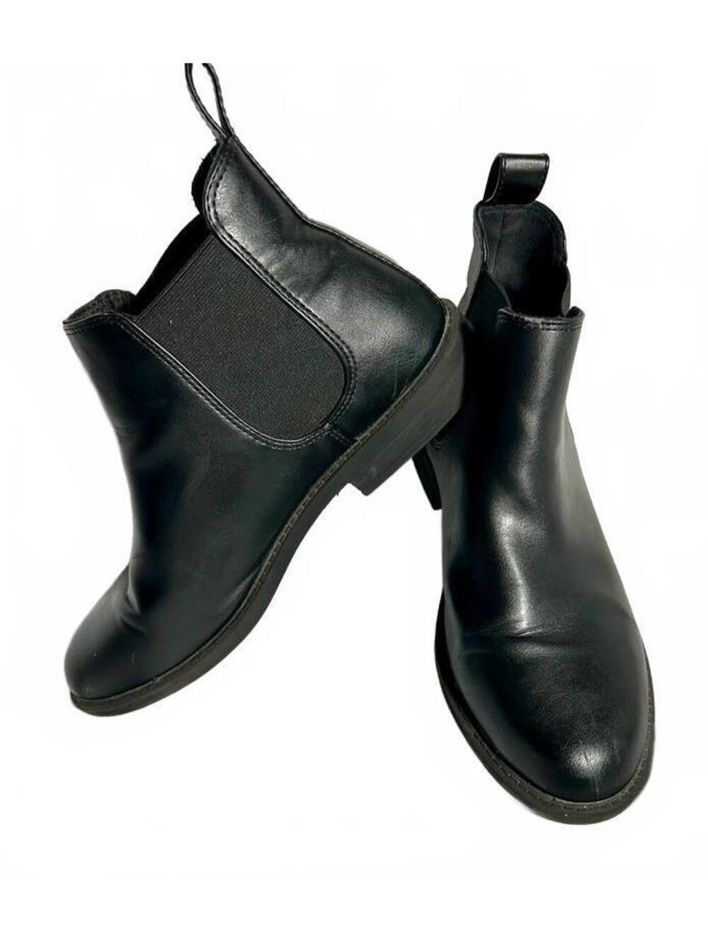 H&M Divided Women's Chelsea Black Ankle Boot Size 6 Classic Short Flat Boot